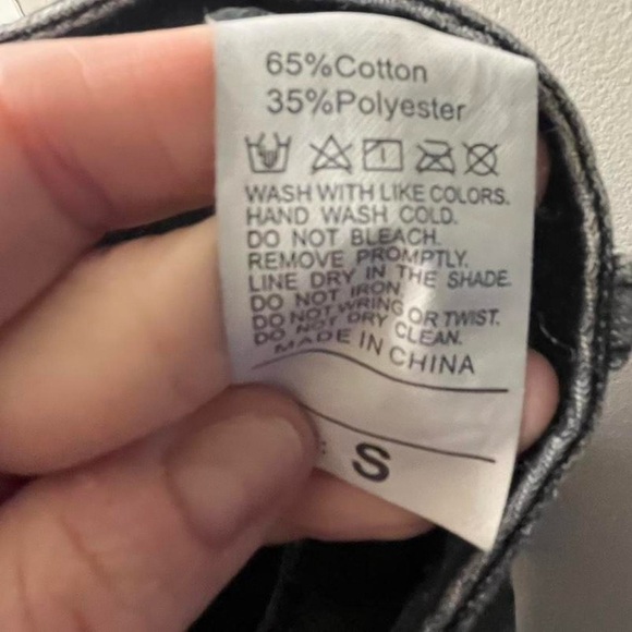 Women's Distressed Black Flare Jeans - Picture 3 of 3